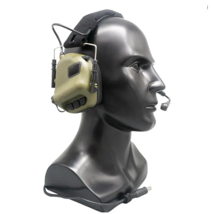 אוזניות טקטיות עם סינון רעשים + מיקרופון EARMOR M32X(1)