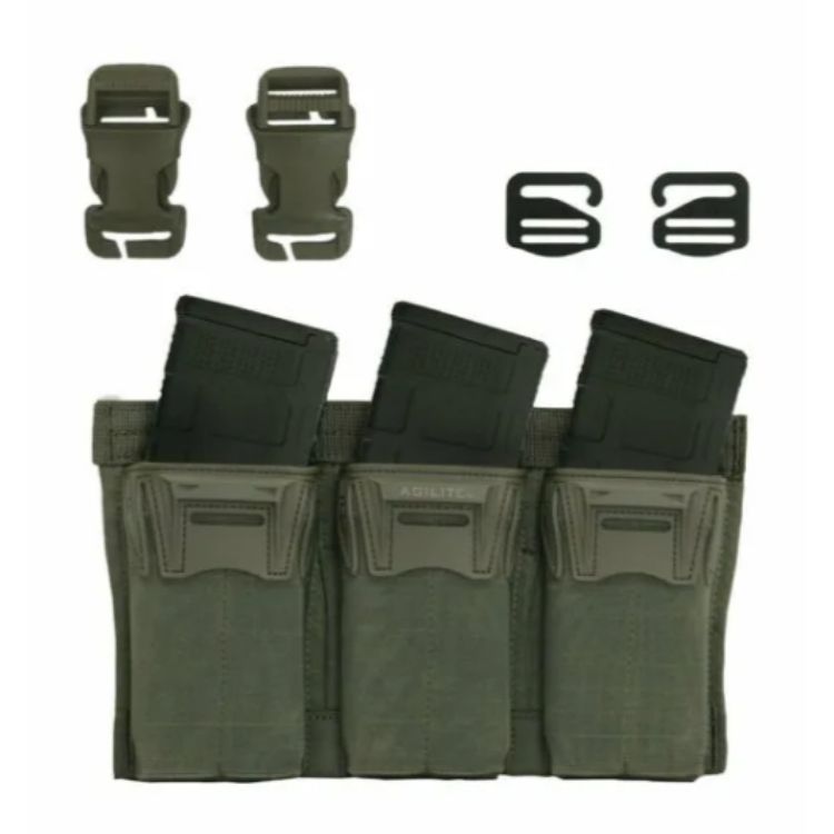 פונדה ל-3 מחסניות 5.56, דגם PINCER PLACARD של Agilite – ירוק (1)