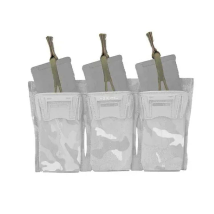 רצועת אבטחה לפונדת מחסנית 5.56 – סט 3 יחידות, חיבור וולקרו – Agilite – ירוק (1)